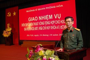 Thủ trưởng Nhà trường giao nhiệm vụ và  kiểm tra công tác chuẩn bị diễn tập DT-19 năm 2019