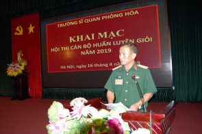 Trường Sĩ quan Phòng hóa tổ chức Hội thi cán bộ trung đội, đại đội, tiểu đoàn huấn luyện giỏi năm 2019