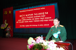 Rút kinh nghiệm sau một tháng học tập, rèn luyện của học viên Khóa 22 - Đào tạo sĩ quan chỉ huy