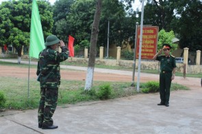 Trường Sĩ quan Phòng hóa tổ chức thi tốt nghiệp Môn kỹ thuật CMBC cho học viên Đại đội ĐK19