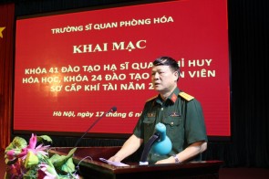 Khai mạc Đào tạo Hạ sĩ quan Chỉ huy Hóa học khóa 41, Nhân viên Sơ cấp Khí tài khóa 24 năm 2019