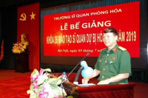 Trường Sĩ quan Phòng hóa bế giảng lớp Sĩ quan dự bị khóa 26, năm 2019