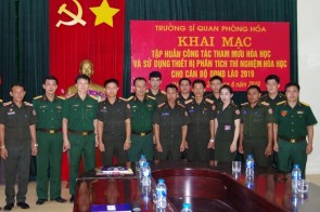 Khai mạc lớp tập huấn công tác tham mưu Hóa học Quân đội nhân dân Lào