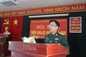 Công đoàn cơ sở Trường Sĩ quan Phòng hóa tổ chức  Hội nghị triển khai nhiệm vụ năm 2020