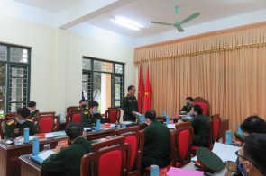 Hội đồng Khoa học Trường Sĩ quan Phòng hóa tổ chức  nghiệm thu tài liệu huấn luyện đợt 1 năm 2020