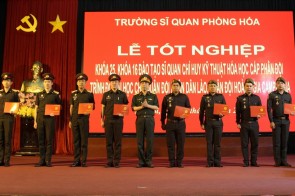 Trường Sĩ quan Phòng hóa tổ chức Lễ tốt nghiệp cho học viên quốc tế