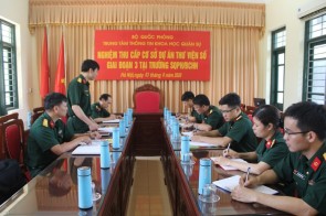 Trung tâm Thông tin Khoa học Quân sự/Bộ Quốc phòng nghiệm thu cấp cơ sở Dự án Thư viện số giai đoạn 3 tại Trường Sĩ quan Phòng hóa