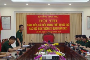 Trường Sĩ quan Phòng hóa tham gia Hội thi sáng kiến, cải tiến trang thiết bị đào tạo các học viện, trường sĩ quan năm 2021