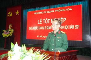 Trường Sĩ quan Phòng hóa tổ chức Lễ Tốt nghiệp ra trường cho học viên Khóa 43 đào tạo Hạ sĩ quan Chỉ huy Hóa học năm 2021