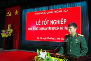 Trường Sĩ quan Phòng hóa tổ chức Lễ Bế giảng ra trường cho học viên lớp Sơ cấp khí tài Khóa 26 năm 2021