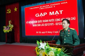 Tiểu đoàn 3 gặp mặt kỷ niệm 46 năm Quốc khánh nước Cộng hòa dân chủ Nhân dân Lào (02/12/1975-02/12/2021)