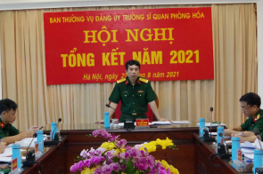 Hội nghị Ban Thường vụ Đảng ủy Trường Sĩ quan Phòng hóa Tổng kết năm 2021