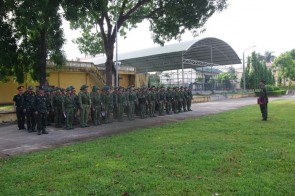 Binh chủng Hóa học tổ chức kiểm tra nội dung bơi đối với học viên khóa 22, đào tạo Sĩ quan Chỉ huy - Kỹ thuật Hóa học cấp phân đội trình độ đại học