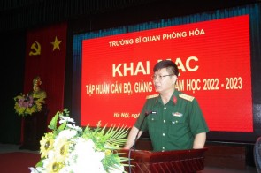 TRƯỜNG SĨ QUAN PHÒNG HÓA TỔ CHỨC THÀNH CÔNG ĐỢT TẬP HUẤN NĂM HỌC 2022-2023 CHO CÁN BỘ, GIẢNG VIÊN