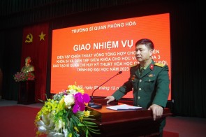 Trường Sĩ quan Phòng hóa giao nhiệm vụ và kiểm tra công tác chuẩn bị diễn tập chiến thuật vòng tổng hợp cho học viên cuối khoá (ĐK24) và giữa khóa (CA3) năm 2023.