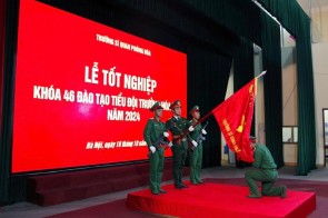 Trường Sĩ quan Phòng hóa tổ chức Lễ Tốt nghiệp cho học viên Khóa 46 đào tạo Tiểu đội trưởng Hóa học năm 2024