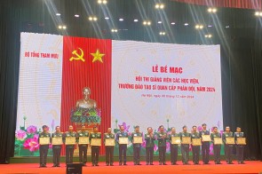 Trường Sĩ quan Phòng hóa tham gia Hội thi giảng viên các học viện, trường đào tạo sĩ quan cấp phân đội năm 2024