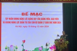 Trường Sĩ quan Phòng hóa tham dự Lớp Tập huấn Khung năng lực giảng dạy của giảng viên, giáo viên và Khung năng lực quản trị của cán bộ quản lý giáo dục