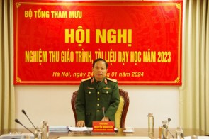 Bộ Tổng Tham mưu nghiệm thu giáo trình, tài liệu năm 2023 của Trường Sĩ quan Phòng hoá