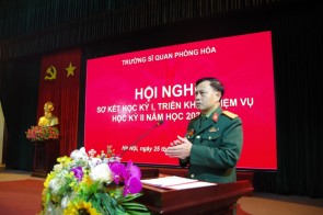 Trường Sĩ quan Phòng hoá tổ chức Hội nghị Sơ kết học kỳ 1 và triển khai nhiệm vụ Học kỳ 2 năm học 2023-2024