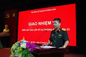 Trường Sĩ quan Phòng hóa tổ chức giao nhiệm vụ và kiểm tra công tác chuẩn bị diễn tập cho học viên lớp Kỹ sư Phòng hóa khóa 13