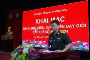 Trường Sĩ quan Phòng hoá tổ chức Khai mạc thi giảng viên, giáo viên dạy  giỏi cấp cơ sở năm 2024