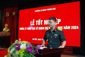 Trường Sĩ quan Phòng hoá tổ chức Lễ Tốt nghiệp cho học viên đào tạo Sĩ quan Dự bị khoá 31 năm 2024