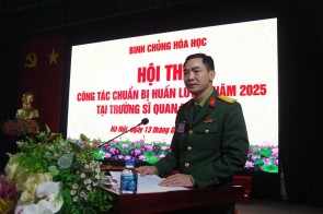 Binh chủng Hóa học tổ chức Hội thi công tác chuẩn bị huấn luyện năm 2025 tại Trường Sĩ quan Phòng hóa