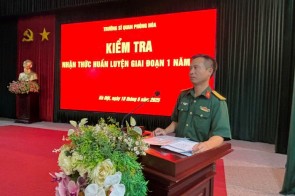 Trường Sĩ quan Phòng hóa kiểm tra kết quả huấn luyện giai đoạn 1 năm 2025
