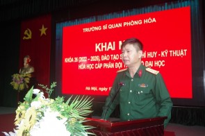 TRƯỜNG SĨ QUAN PHÒNG HÓA TỔ CHỨC KHAI MẠC KHÓA 26, ĐÀO TẠO SĨ QUAN CHỈ HUY - KỸ THUẬT HÓA HỌC CẤP PHÂN ĐỘI, TRÌNH ĐỘ ĐẠI HỌC NĂM HỌC 2022-2023