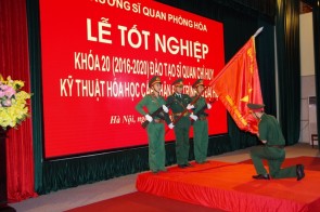 Trường Sĩ quan Phòng hóa tổ chức Lễ tốt nghiệp khóa 20, đào tạo Sĩ quan chỉ huy kỹ thuật Hóa học cấp phân đội trình độ đại học